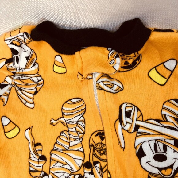 Disney Mickey Minnie Mouse Mummy Halloween One Piece Blanket Sleeper 0-3 Months - Picture 4 of 6